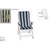 Cuscino schienale alto capri rigato blu