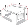 Parete esterna per veranda privacy room cs light 4 40