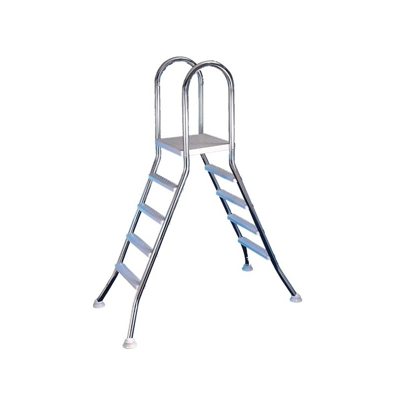 Scaletta ponte inox 4x4 H 129 cm
