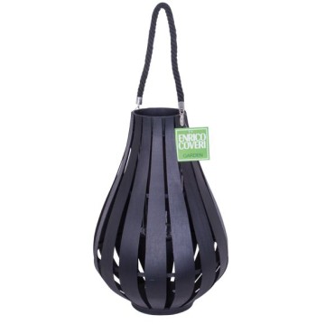 Lanterna bamboo ovale nera...