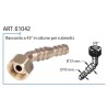 Raccordo a 45° in ottone per rubinetti