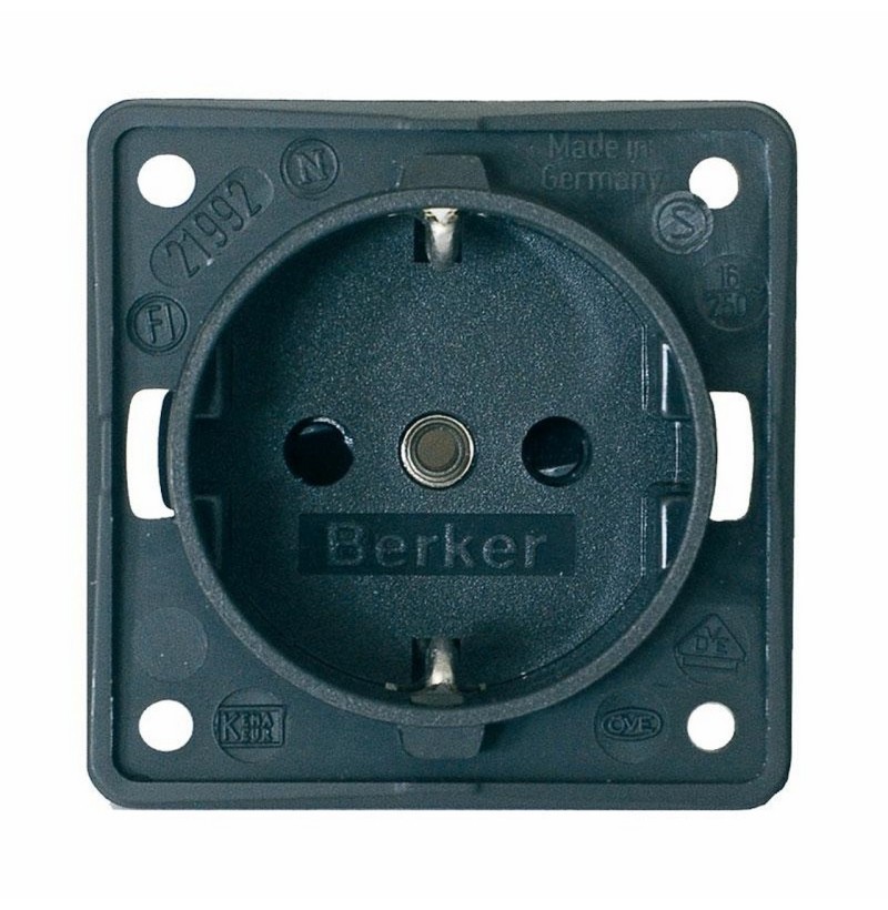Presa berker schuko 230V 16A grigia