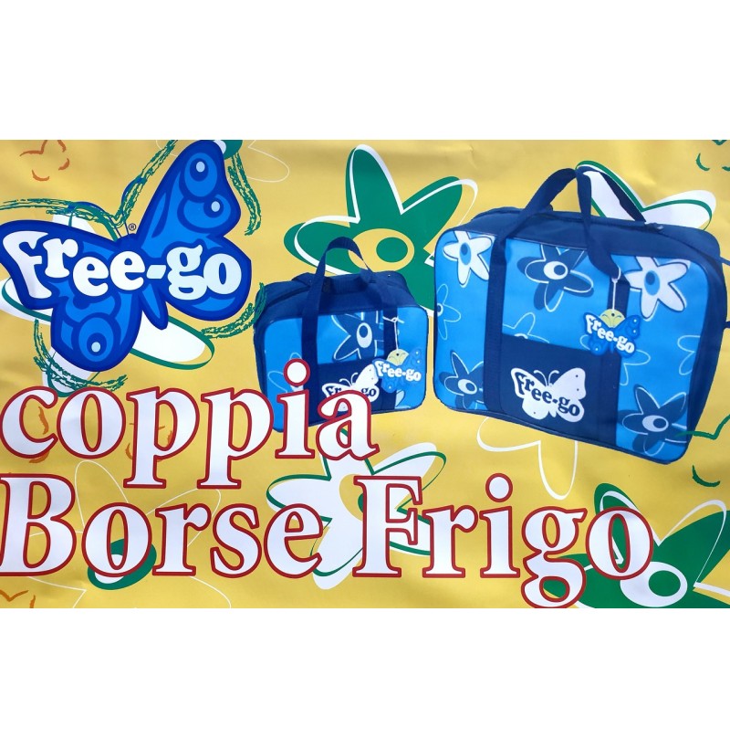 Coppia borse frigo free-go con fiori