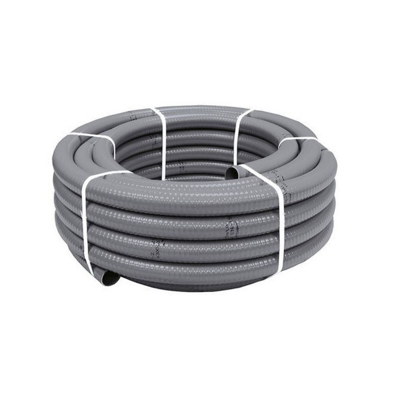 Tubo semir. hidrotubo PVC flessibile grigio D16x20