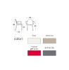 Poltrona mod. Ginevra con braccioli lino set 2pz
