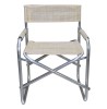 Sedia regista in allum. e tessuto textilene cream