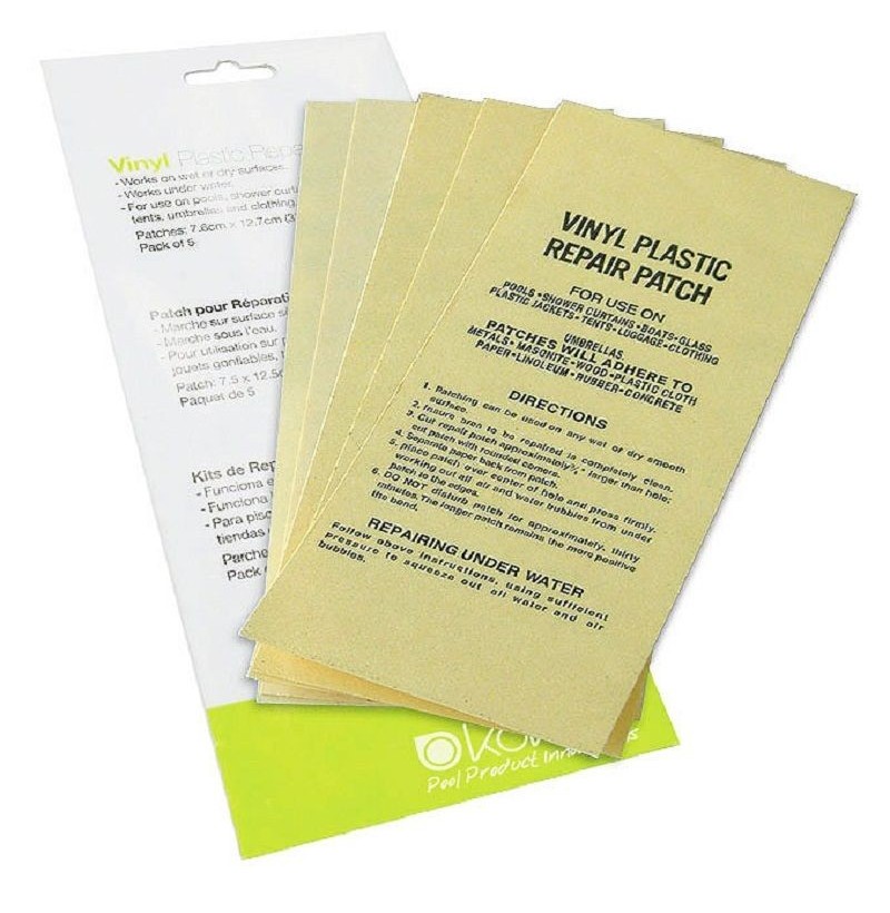 Kit di riparazione 5 toppe adesive per piscina