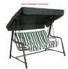 Cuscino dondolo 3 posti a righe verde/bianco 150cm