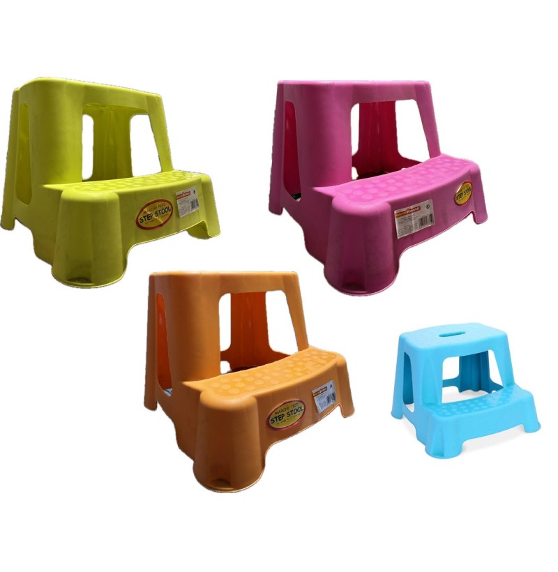 Kit 2 sgabelli in resina 2 gradini per bambini