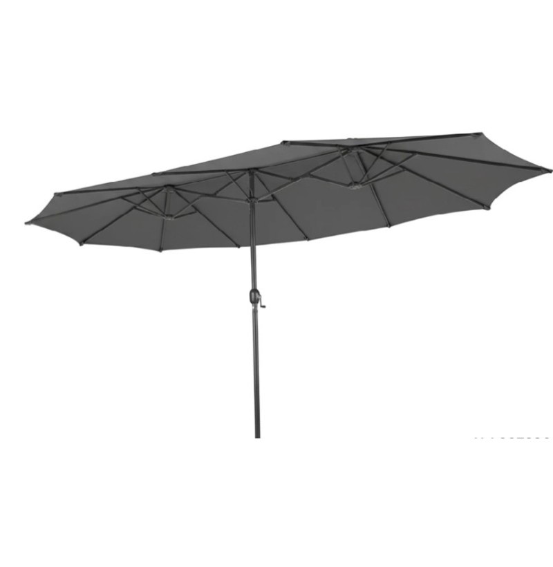 Ombrellone duo-lounge grigio 2,7x4,6