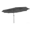 Ombrellone duo-lounge grigio 2,7x4,6